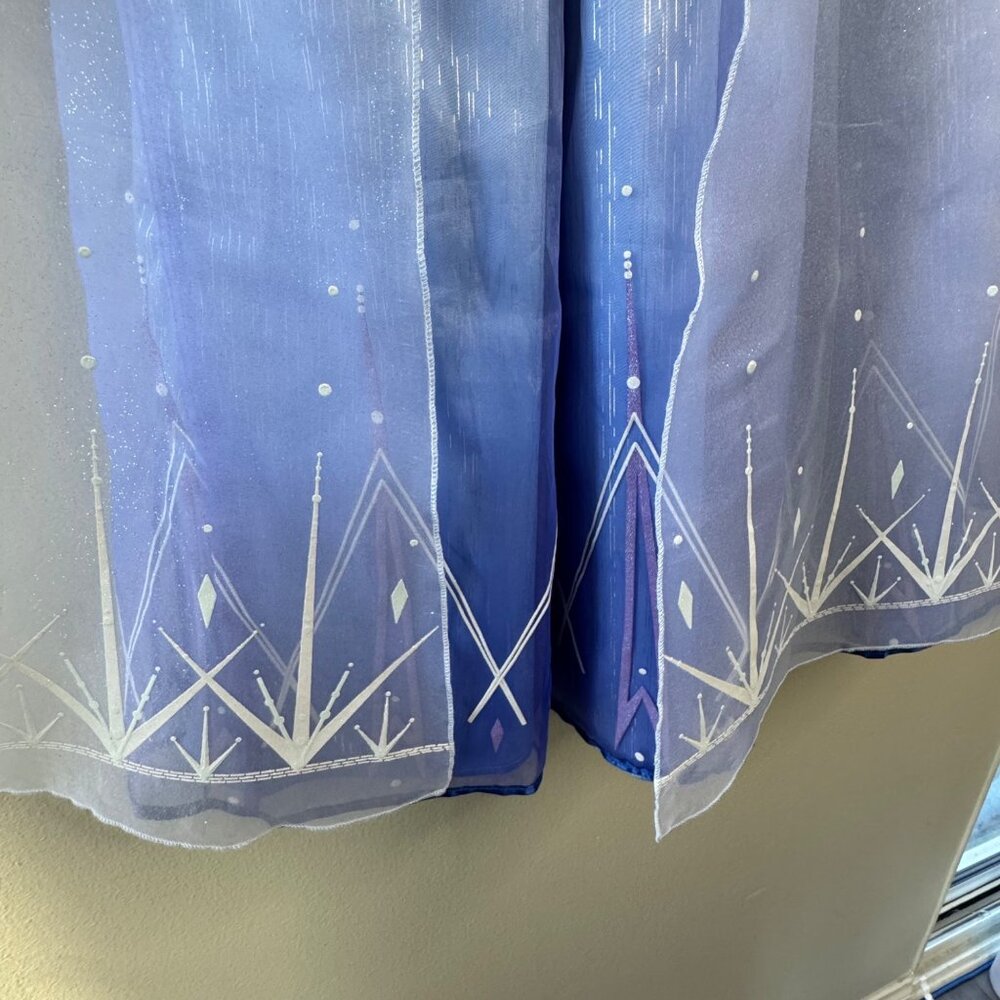 DISNEY Parks Elsa Costume Girls 7-8 Frozen II Queen Elsa Dress Up Attached Cape - Picture 7 of 10